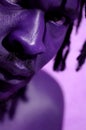Purple male portrait