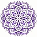 Purple Mandala Coloring: Classic Tattoo Motif For Mandala Lovers