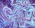 Purple Marble Texture. Liquid metal Purple-blue abstract background. Royalty Free Stock Photo