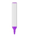 purple marker isolated. Office stationery. school desk accessories. Large pen on white background. Royalty Free Stock Photo