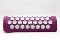 Purple massage acupuncture pillow. Acupressure mat for relaxation