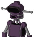 Purple Mech With Cone Head And Round Mouth And Black Visor Eye