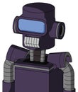 Purple Mech With Cylinder Head And Teeth Mouth And Large Blue Visor Eye