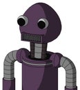 Purple Mech With Rounded Head And Square Mouth And Two Eyes