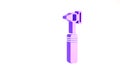 Purple Medical otoscope tool icon isolated on white background. Medical instrument. Minimalism concept. 3d illustration