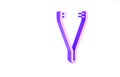 Purple Medical tweezers icon isolated on white background. Medicine and health. Anatomical tweezers. Minimalism concept