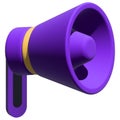 purple megaphone isolated on transparent background