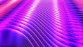 Purple metal background, 3d stripes wavy pattern, elegant abstract metallic wallpaper