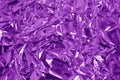 Purple metallic foil shiny texture, wrinkled wrapping paper for background and design art work Royalty Free Stock Photo