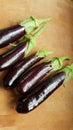 Purple mini eggplants