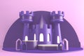 Purple Modern Cylinder podiums purple and decoration cartoon style.3D rendering
