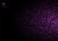 Purple mosaic pixel seamless pattern on fade out black background texture