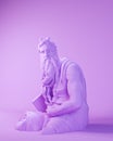 Purple Moses Renaissance Italian Art Sculpture Statue Royalty Free Stock Photo