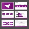 Purple Multipurpose Infographic elements and icon presentation template flat design set advertising marketing brochure flye Royalty Free Stock Photo