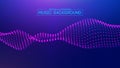 Purple music background. Abstract background blue. Equalizer for music, showing sound waves. illustration Eps 10. Royalty Free Stock Photo