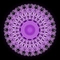 Purple mystery mandala for meditation training Royalty Free Stock Photo