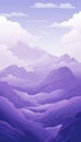 Purple mystical moonlight sky with clouds, ideal phone background for a unique look