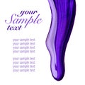 Purple nail enamel flowed Royalty Free Stock Photo