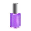 Purple nail polish with silver cap.