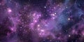 Purple Nebula Background Cosmic Textures and Stellar Patterns Royalty Free Stock Photo