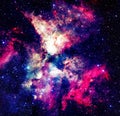 Purple nebula in outer space. Elements of this image furnished by NASA