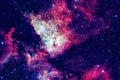 Purple nebula in outer space. Elements of this image furnished by NASA