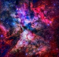 Purple nebula in outer space. Elements of this image furnished by NASA