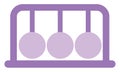 Purple newtons craddle, icon Royalty Free Stock Photo