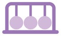 Purple newtons craddle, icon Royalty Free Stock Photo