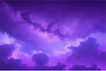 Purple night sky with clouds and stars, Galaxy sky Background, wallaper