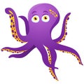 Purple Octopus Isolated on white