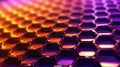 Purple Orange Gen Dnc Endering Honeycomb Technology Background. Generative AI Royalty Free Stock Photo