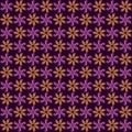 Purple and orange mosaic flowers