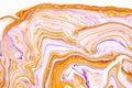 Purple and orange vibrant abstract marbled texture. Luxurious granite, natural stone wave pattern. Royalty Free Stock Photo