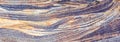 Sedimentary rocks - colourful rock layers formed through cementation and deposition - abstract graphic design backgrounds, Royalty Free Stock Photo