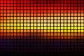 Purple orange yellow red brown abstract rounded mosaic background over black Royalty Free Stock Photo