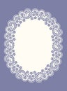 Purple Oval Lace Frame.