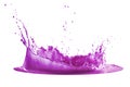 Purple paint splash isolated on white background Royalty Free Stock Photo