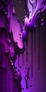 Purple paint splashing on a black background. 3d rendering Royalty Free Stock Photo