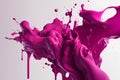 Purple paint splashing isolated on white background. 3d rendering Royalty Free Stock Photo