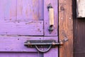 Purple Painted Dutch Split Shed Door`s Gate Lock and Iron Handle