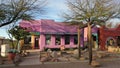 Colorful stores line the street in Tubac, Arizona