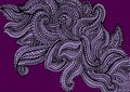 Purple paisley pattern background design Royalty Free Stock Photo