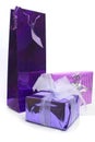 Purple parcels Royalty Free Stock Photo