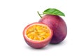 Purple Passion Fruit With Cut In Half