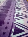 Purple pattern desing art catton Royalty Free Stock Photo