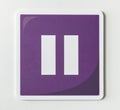 Purple pause button music icon