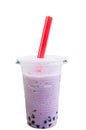 Purple pearl milk tea Royalty Free Stock Photo