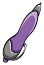 Purple pen, illustration, vector Royalty Free Stock Photo