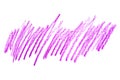 Purple pencil hatching on a white background. Royalty Free Stock Photo